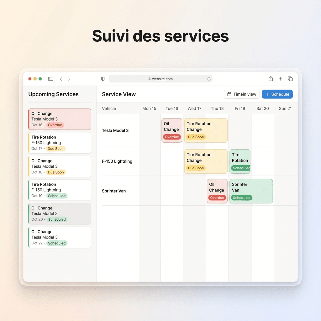 Suivi des services