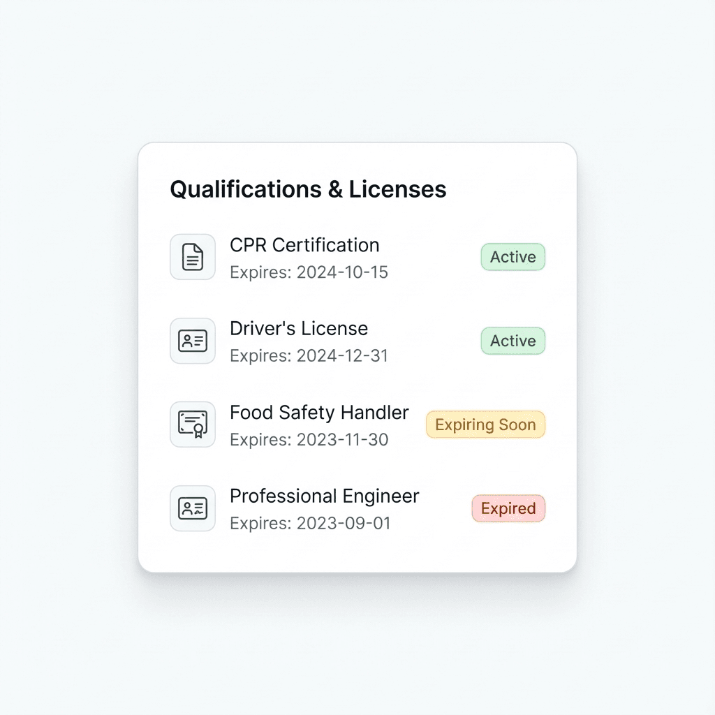 Gestion des qualifications